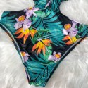 Backless Bikini One-Piece Swimsuit in Teal - LMT008-BL-N