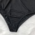 Backless Plus Size One-Piece Swimsuit in Black - LMT010-B-O