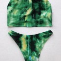 Fashion Backless Bikini Two-Piece Swimsuit in Green - LMT039-G-N