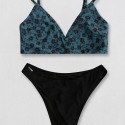 Sexy Backless Bikini Two-Piece Swimsuit in Blue - LMT040-B-N