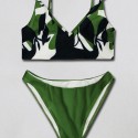 Sexy Backless Bikini Two-Piece Swimsuit in Green - LMT040-G-N
