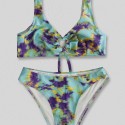 Sexy Strappy Backless Two-Piece Swimsuit in Blue - LMT044-B-N