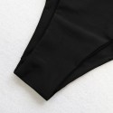 Backless High-Waist Bikini Two-Piece Swimsuit in Black - LMT049-B-N
