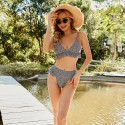 Elegant Sling Bikini Two-Piece Swimsuit in Black and White - LMT056-BW-N