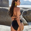Sexy Backless Bikini Two-Piece Swimsuit in Black - LMT061-B-N