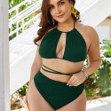 Sexy Bikini Plus Size Two-Piece Swimsuit in Green - LMT061-G-O