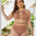 Sexy Bikini Plus Size Two-Piece Swimsuit in Orange-Red - LMT061-O-O