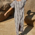 Summer Loose Casual Dress in Apricot Gray - LMT073-BG-N