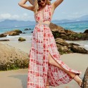 Summer Sexy Slit Backless Dress in Red - LMT077-R-N