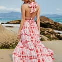 Summer Sexy Slit Backless Dress in Red - LMT077-R-N