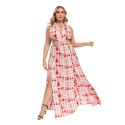 Summer Sexy Plus Size Backless Dress in Red - LMT077-R-O