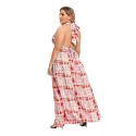 Summer Sexy Plus Size Backless Dress in Red - LMT077-R-O