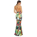 Multicolored Backless Party Long Dress - LMT080-MC-N