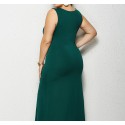 Summer Sleeveless Plus Size Long Dress in Green - LMT081-G-O