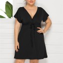 Summer Casual Plus Size Dress in Black - LMT085-B-O