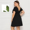 Summer Casual Plus Size Dress in Black - LMT085-B-O