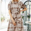 Summer Beach Vacation Slim Dress in Brown - LMT091-BR-N