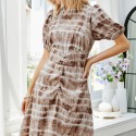 Summer Beach Vacation Slim Dress in Brown - LMT091-BR-N