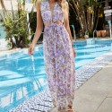 Sexy Bohemian Sleeveless Beach Dress in Purple - LMT095-P-N