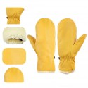 Sheepskin Thermal Ski Gloves in Yellow - SGHFY0006-Y