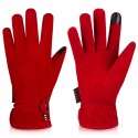 Fashion Deerskin Thermal Gloves in Red - SGHFY0010-R