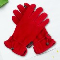 Fashion Deerskin Thermal Gloves in Red - SGHFY0010-R