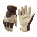 Winter Deerskin Thick Thermal Gloves in Khaki - SGHFY0011-K
