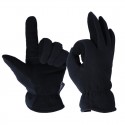 Winter Thick Buckskin Thermal Gloves in Black - SGHFY0014-B