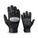 Touch Screen Hard Shell Tactical Gloves in Black and White - SGHFY0028-BW