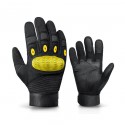 Touch Screen Hard Shell Tactical Gloves in Black and Yellow - SGHFY0028-BY