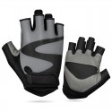 Mens Breathable Half Finger Cycling Gloves in Gray - SGHFY0029-G
