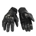 Mens Cowhide Impact Resistant Tactical Gloves in Black - SGHFY0032-B
