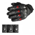 Mens Cowhide Impact Resistant Tactical Gloves in Black - SGHFY0032-B