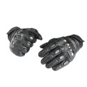 Mens Cowhide Impact Resistant Tactical Gloves in Black - SGHFY0032-B