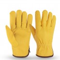 Sheepskin Abrasion-Resistant Work Gloves in Yellow - SGHFY0035-YR