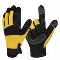 Touch Screen Labor Insurance Gardening Gloves in Yellow and Black - SGHFY0040-BY