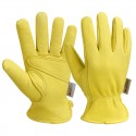 Winter Sheepskin Warm Work Gloves in Yellow - SGHFY0042-Y