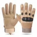 Mens Hard Shell Protective Tactical Gloves in Khaki - SGHFY0044-K
