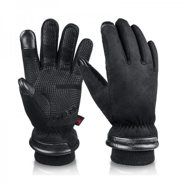 Winter Warm Waterproof Cycling Gloves in Black