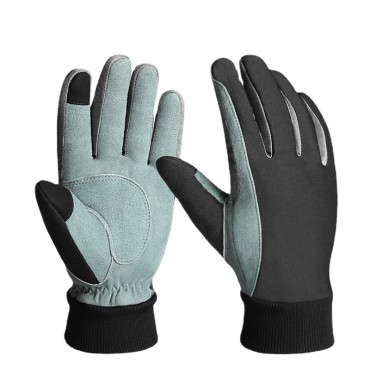 Outdoor Thermal Sports Gloves in Gray and Black