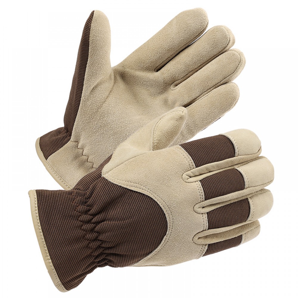 Winter Deerskin Thick Thermal Gloves in Khaki - SGHFY0011-K