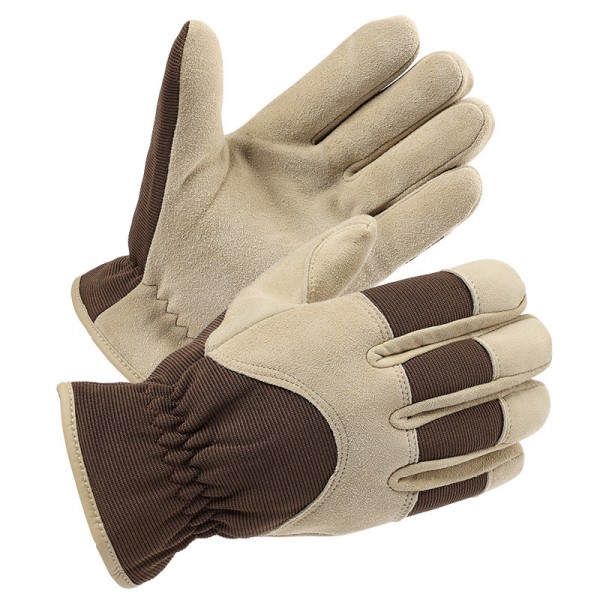 Winter Deerskin Thick Thermal Gloves in Khaki