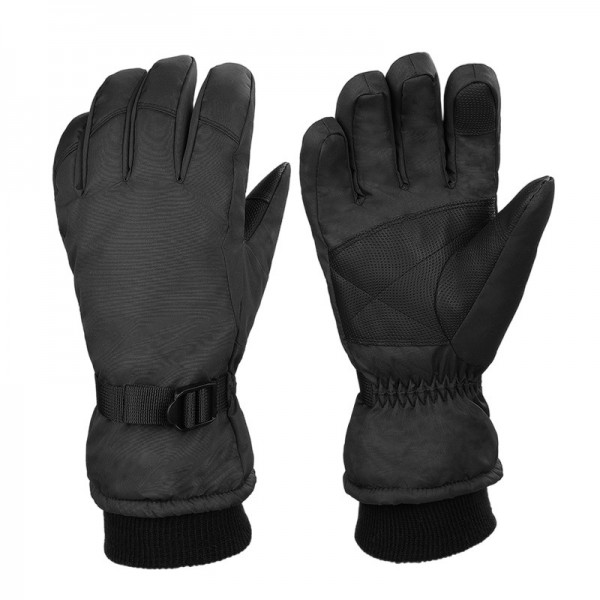Touch Screen Outdoor Warm Ski Gloves in Black
