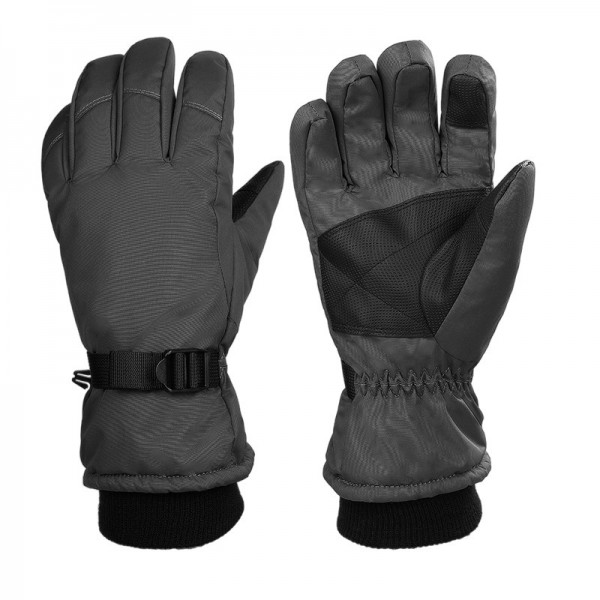 Touch Screen Outdoor Warm Ski Gloves in Gray