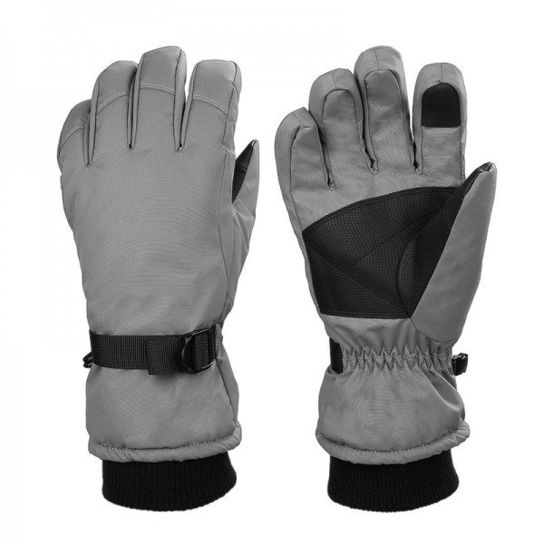 Touch Screen Outdoor Warm Ski Gloves in Light-Gray