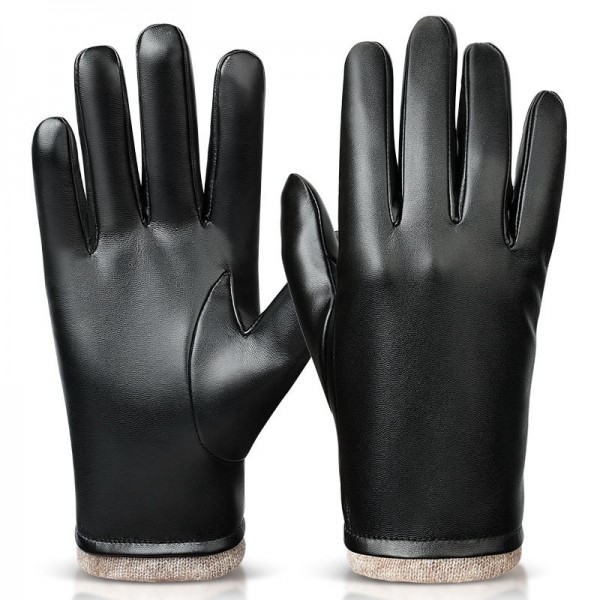 Winter Outdoor Windproof Thermal Gloves in Black