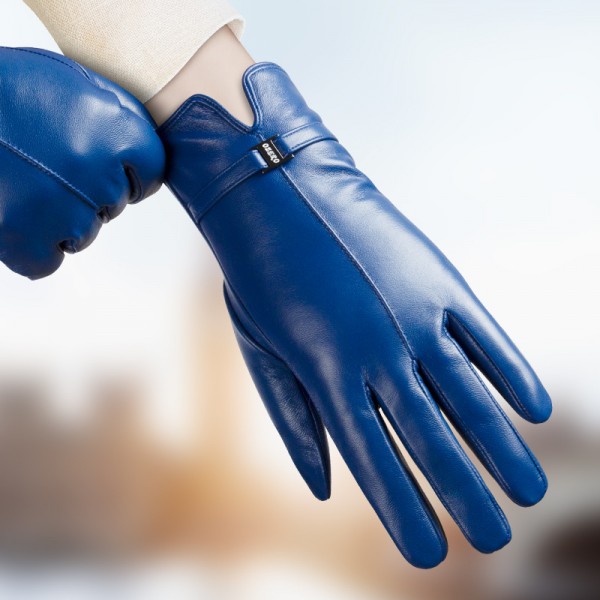 Winter Women's Windproof Thermal Gloves in Blue