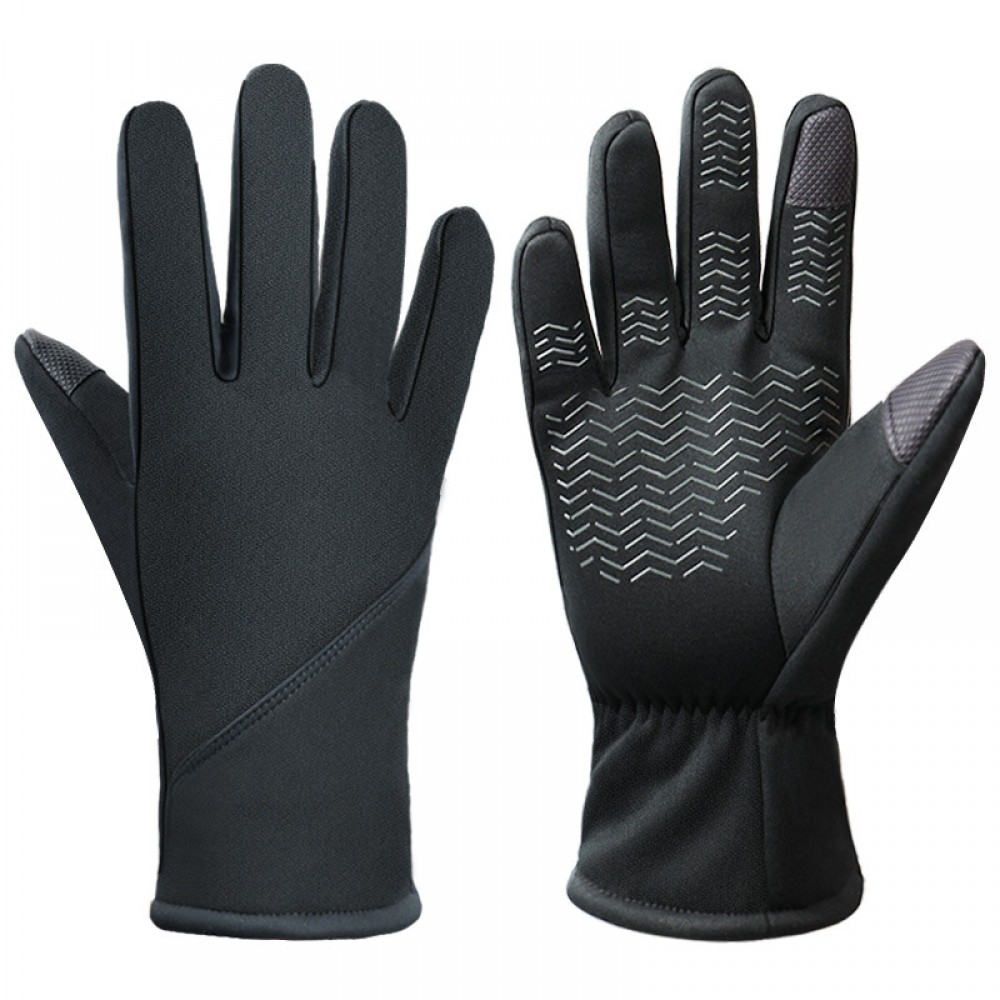 Winter Mens Outdoor Sports Gloves in Black - SGHFY0031-B