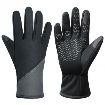 Winter Men's Outdoor Sports Gloves in Black and Gray