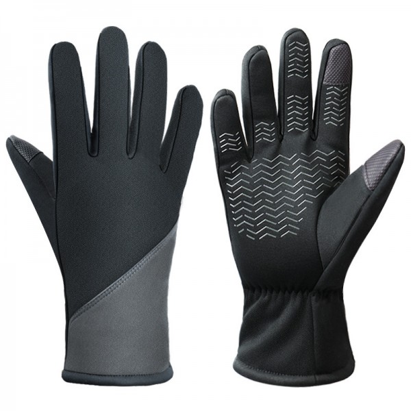Winter Men's Outdoor Sports Gloves in Black and Gray